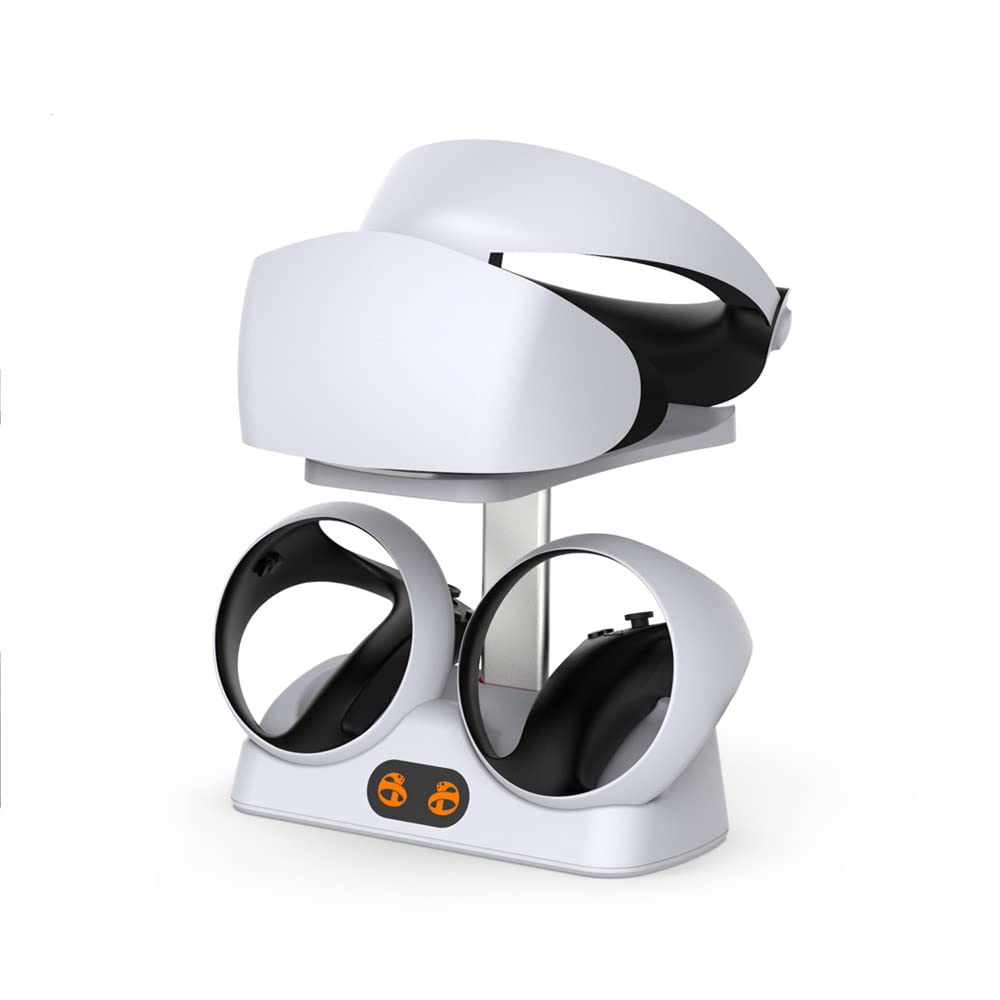 White Multifunctional Controller Charging Station with LED and Headset Holder E69782