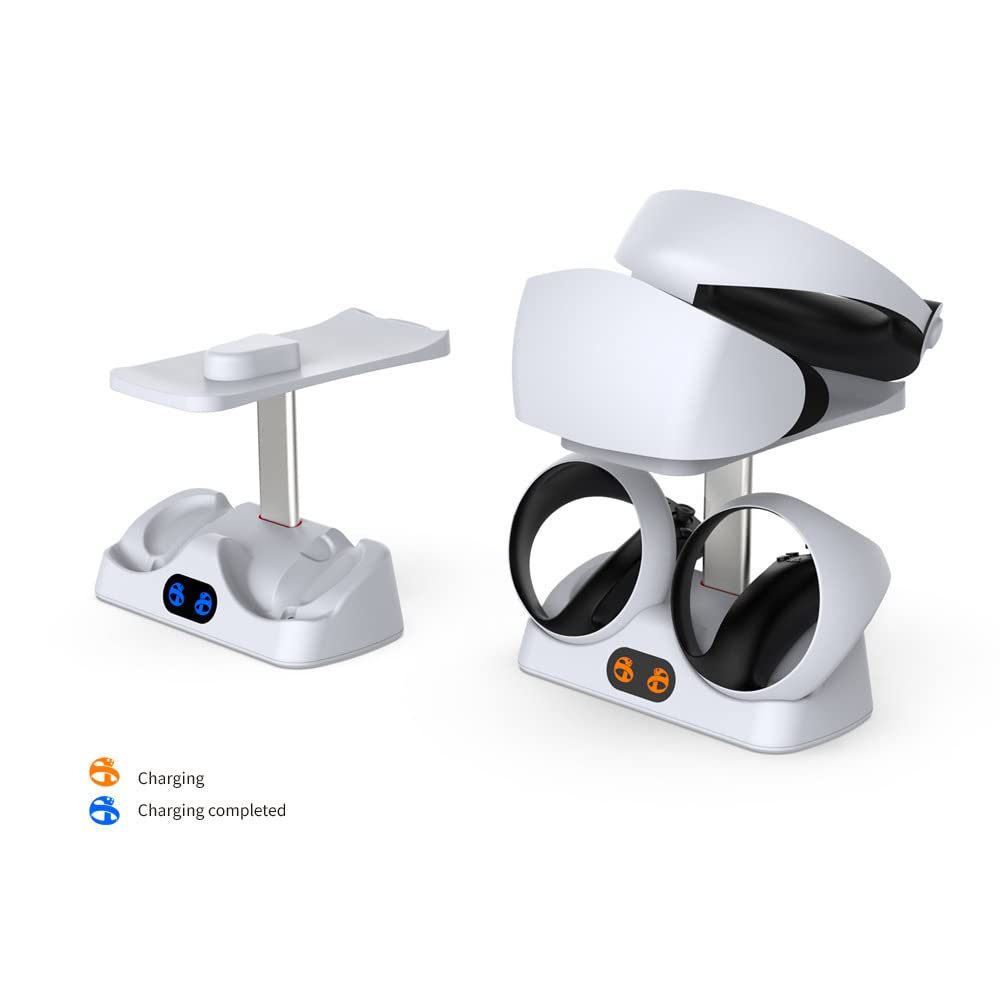 White Multifunctional Controller Charging Station with LED and Headset Holder E69782