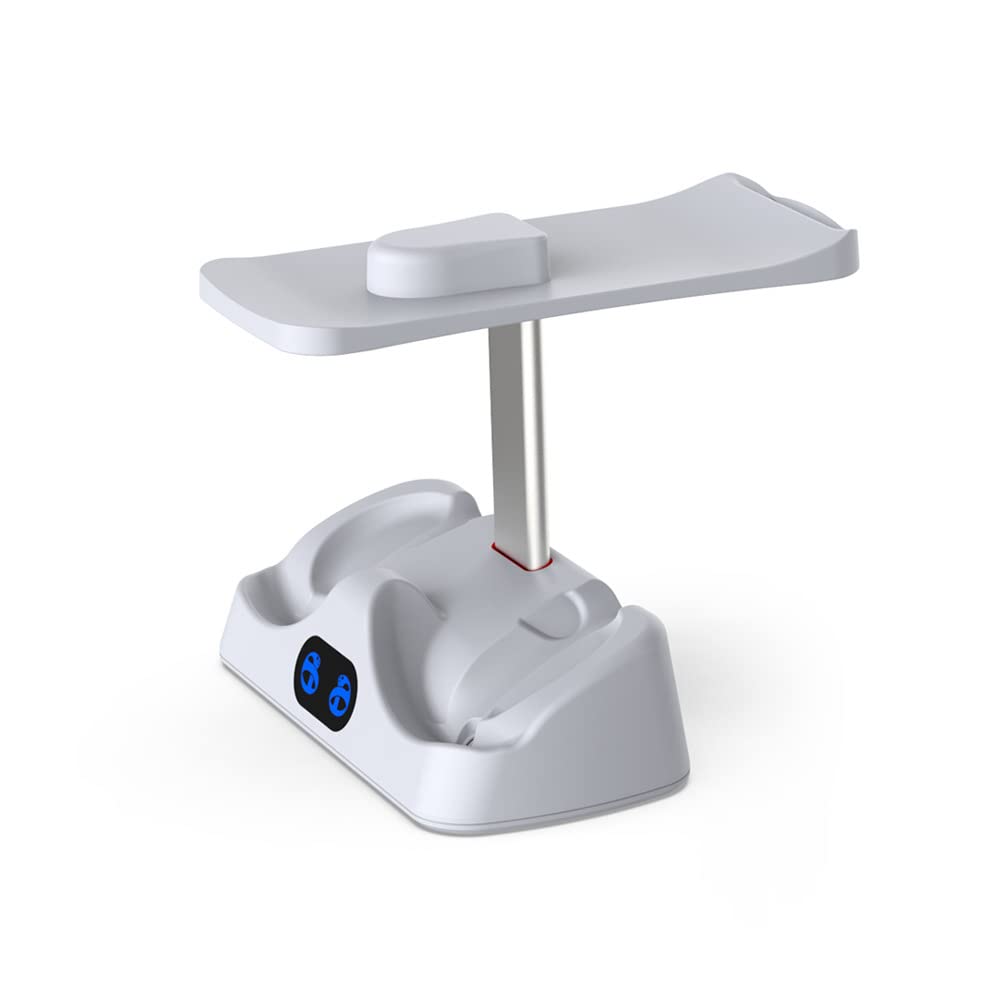 White Multifunctional Controller Charging Station with LED and Headset Holder E69782