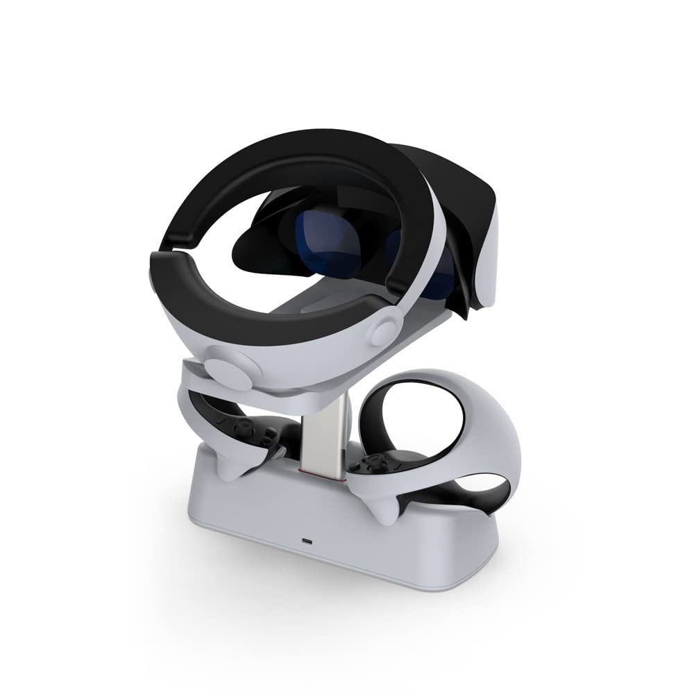 White Multifunctional Controller Charging Station with LED and Headset Holder E69782