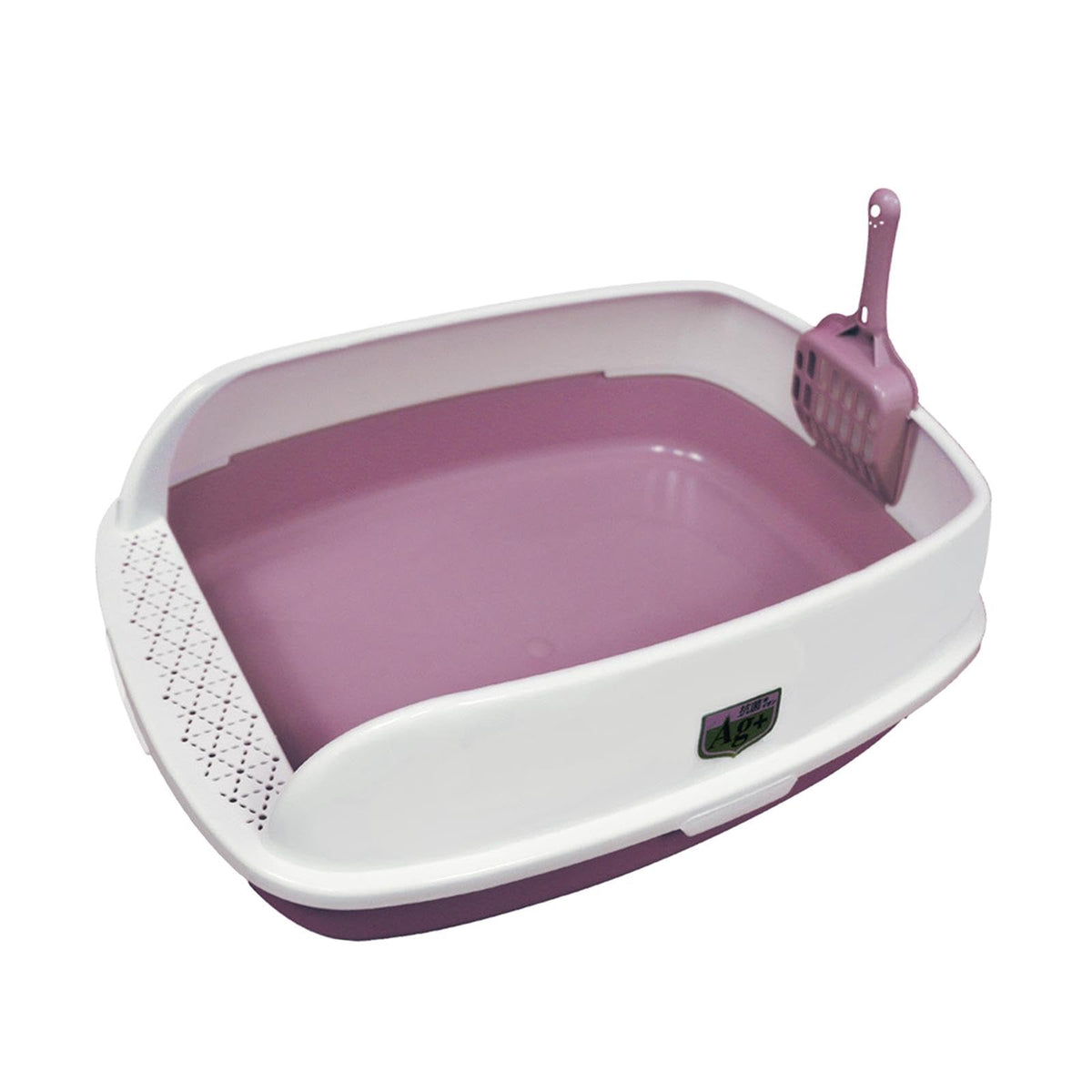 Pink High Sided Cat Litter Box S326577