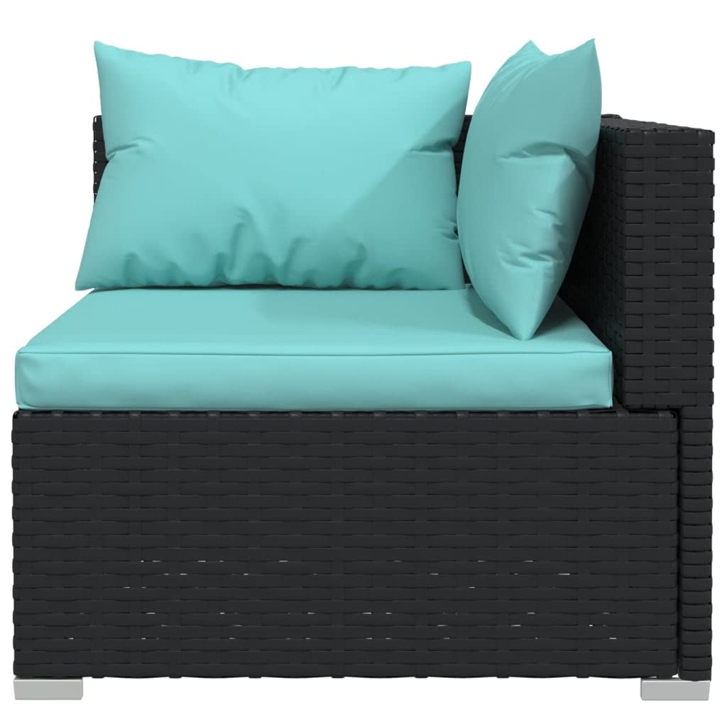 Black 13-Piece PE Rattan Outdoor Sectional Sofa C384776