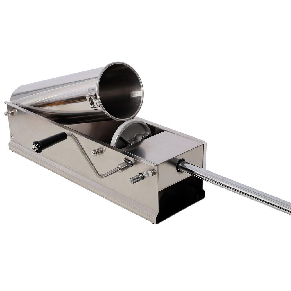 7L Stainless Steel Vertical Manual Sausage Stuffer with 4 Filling Nozzles S552