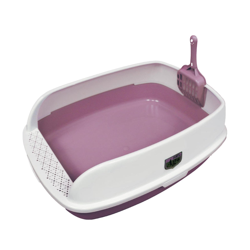 Pink High Sided Cat Litter Box S326577