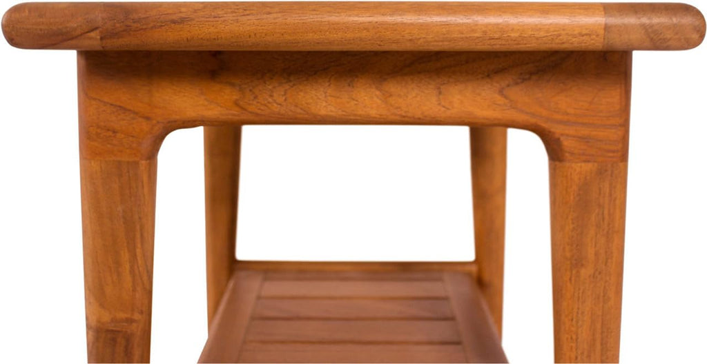 Teak Shower Bench with Shelf R8396