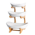 3 Tier White Ceramic Fruit Basket K948641