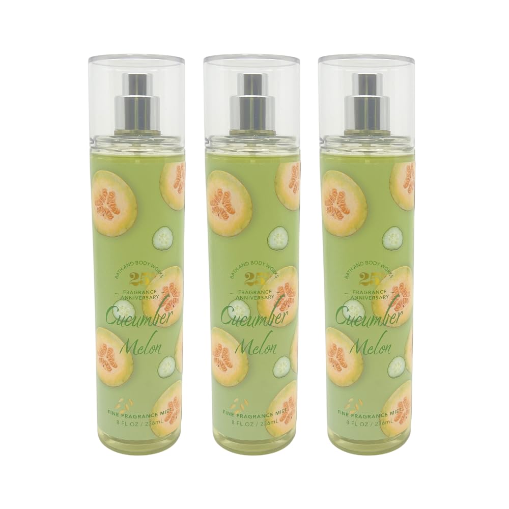 Cucumber Melon Fine Fragrance Mist 8 fl oz Pack of 3 X723