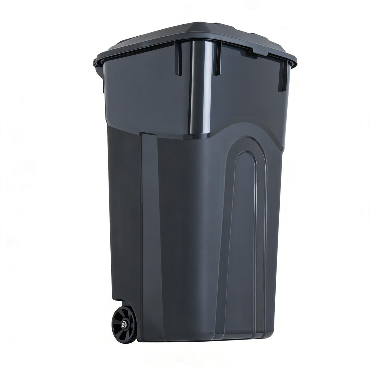 32 Gallon Plastic Outdoor Trash Can with Lid & Wheels I205