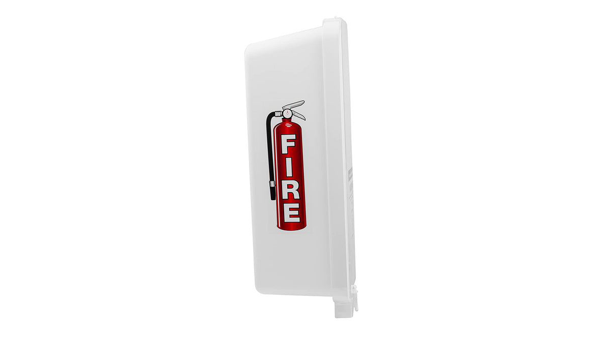 White Surface-Mounted Fire Extinguisher Cabinet D700748