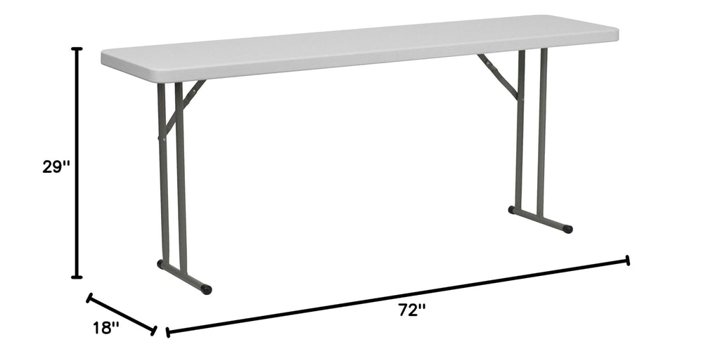 6 ft Plastic Folding Training Table 4-Pack X41938