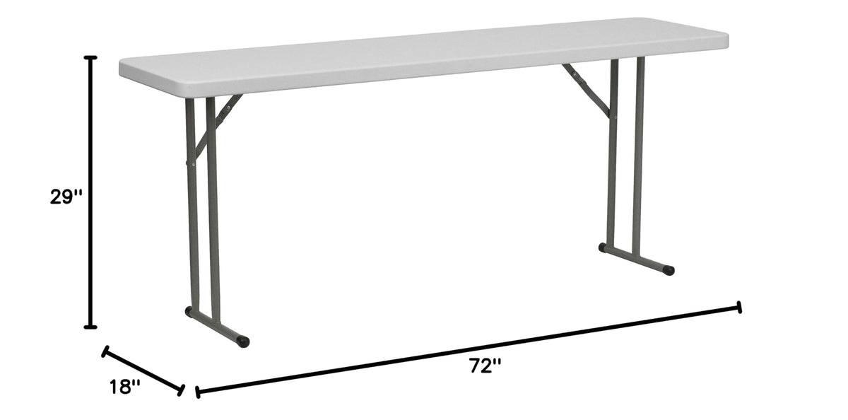 6 ft Plastic Folding Training Table 4-Pack X41938