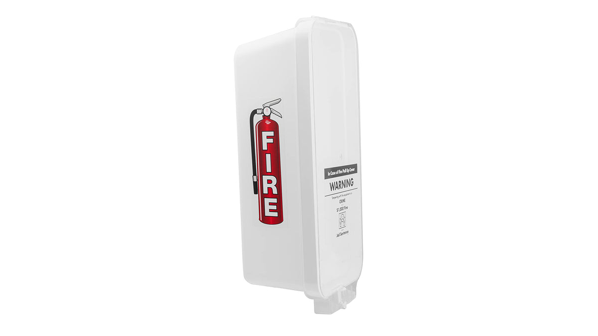 White Surface-Mounted Fire Extinguisher Cabinet D700748