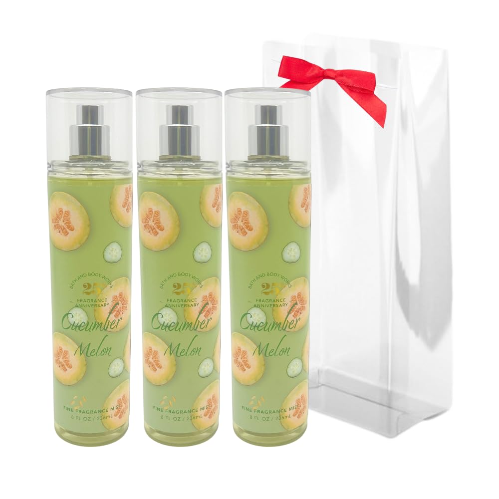 Cucumber Melon Fine Fragrance Mist 8 fl oz Pack of 3 X723