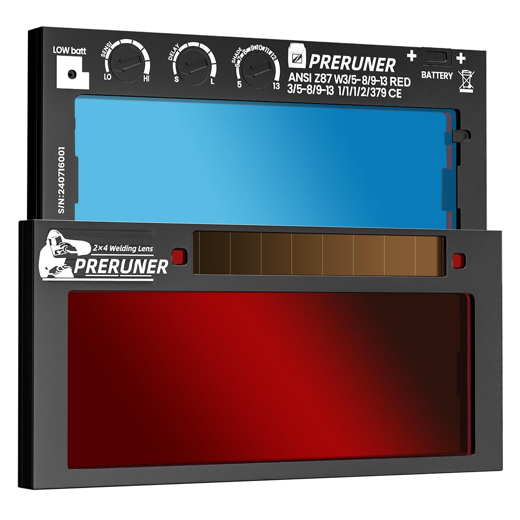 Red Shade 5-13 Auto Darkening Welding Lens 2x4-1/4 T692902