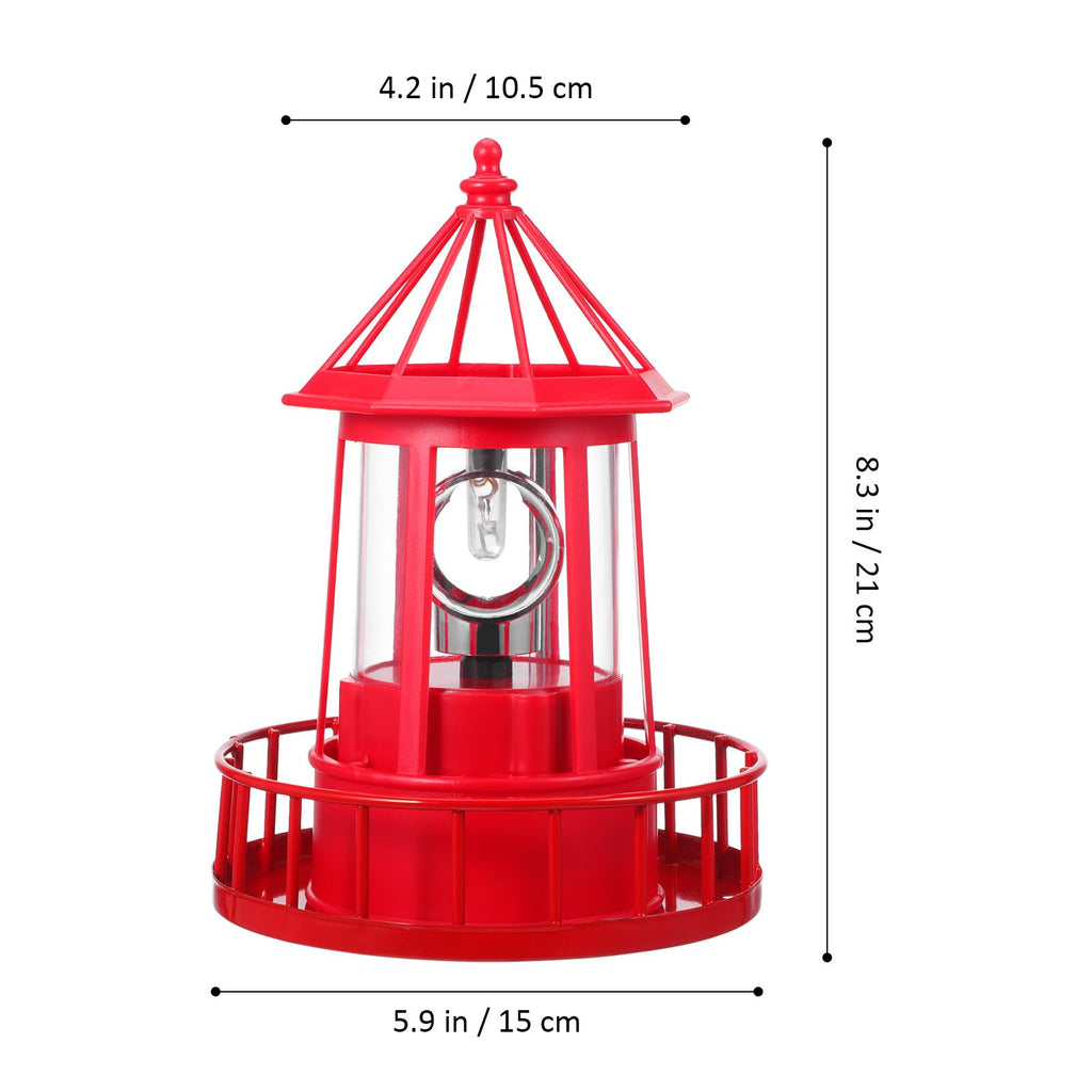 Rotating Metal Solar Lighthouse R32639