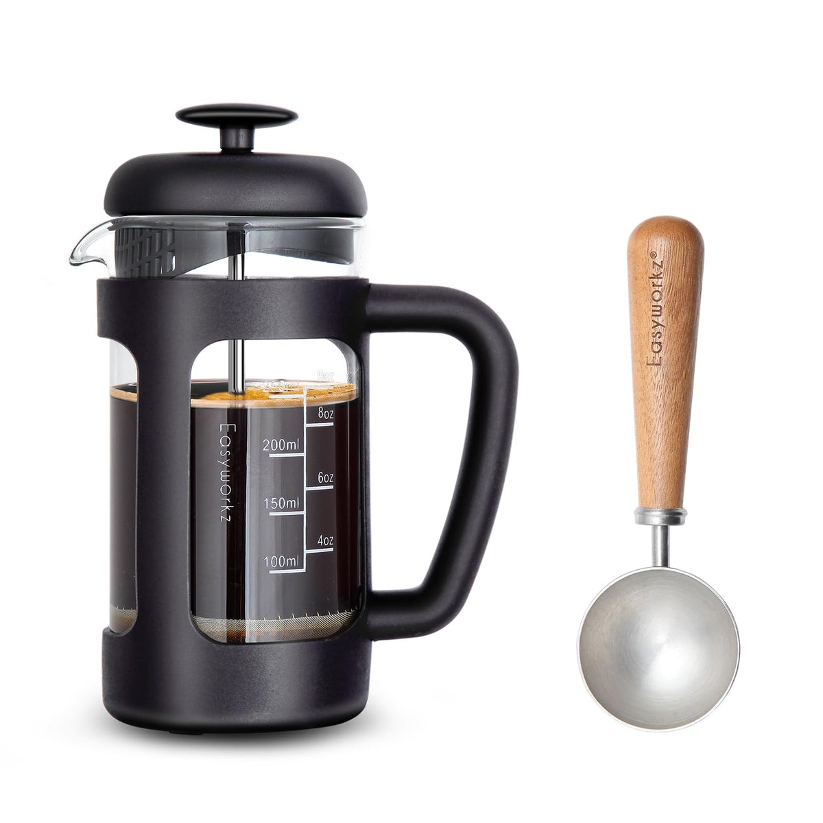 12 oz Stainless Steel French Press with Measuring Spoon Y279127