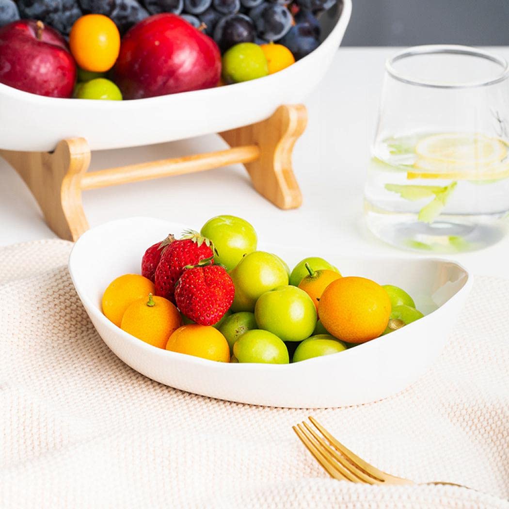 3 Tier White Ceramic Fruit Basket K948641