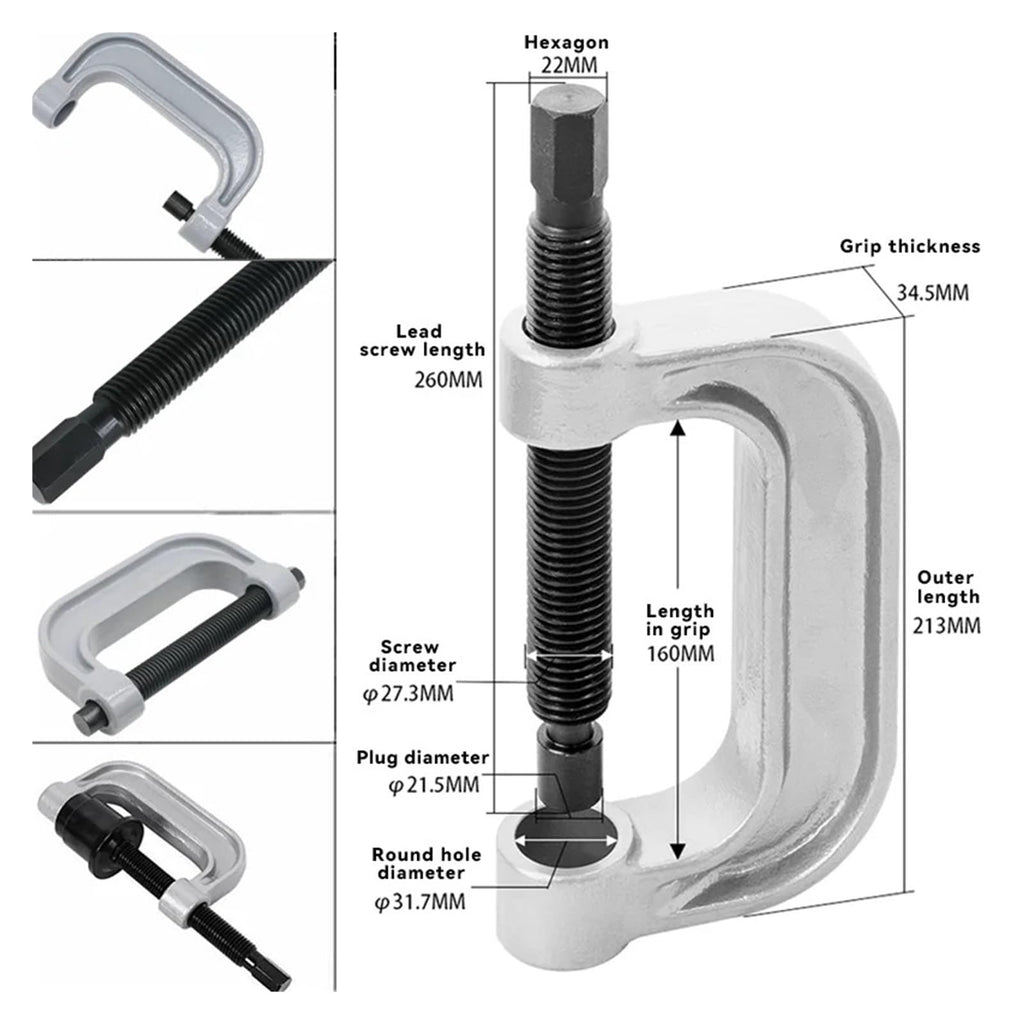 Heavy Duty Ball Joint Press & U-Joint Removal Tool Kit with 4x4 Adapters D629