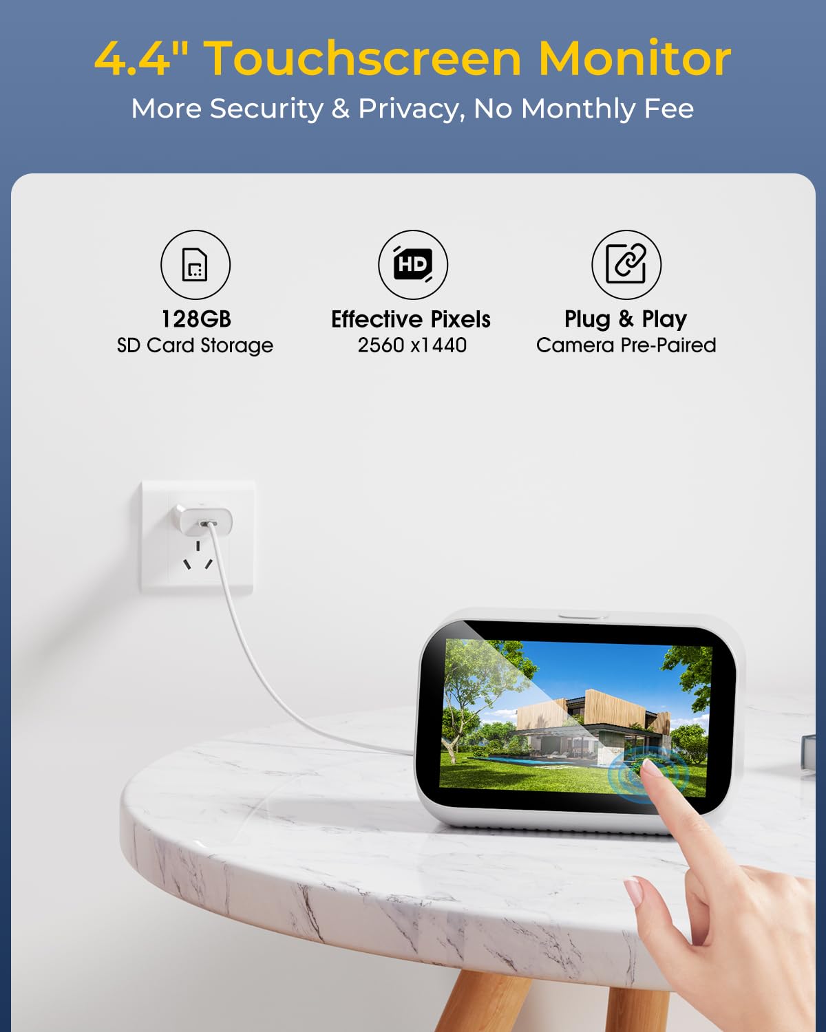 4 Cam Wireless Solar Security Camera System Y54686