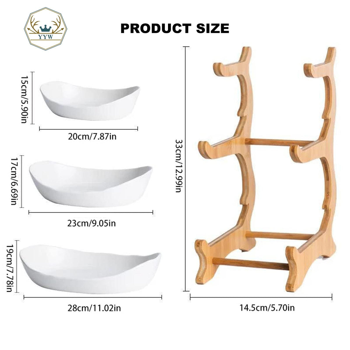 3 Tier White Ceramic Fruit Basket K948641