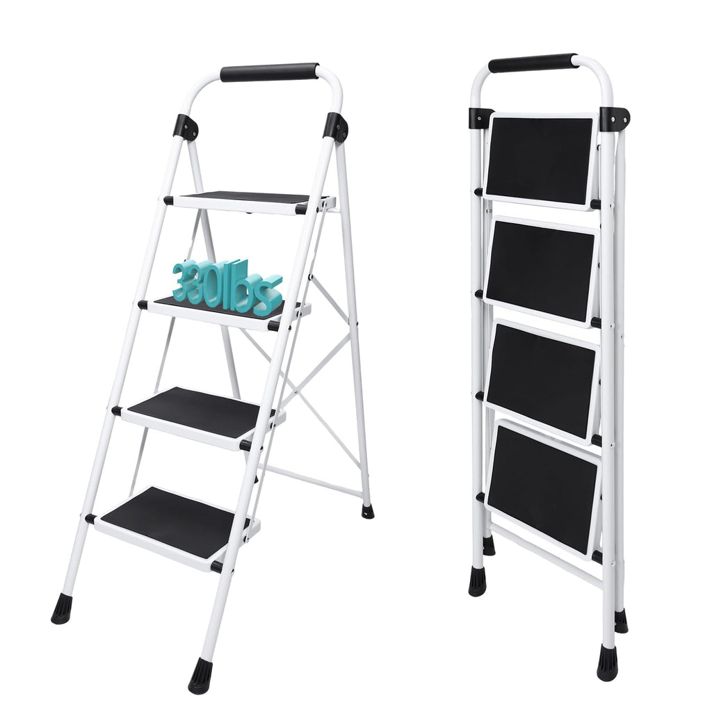 4 Step Foldable Step Stool with Anti-Slip Pedal J996