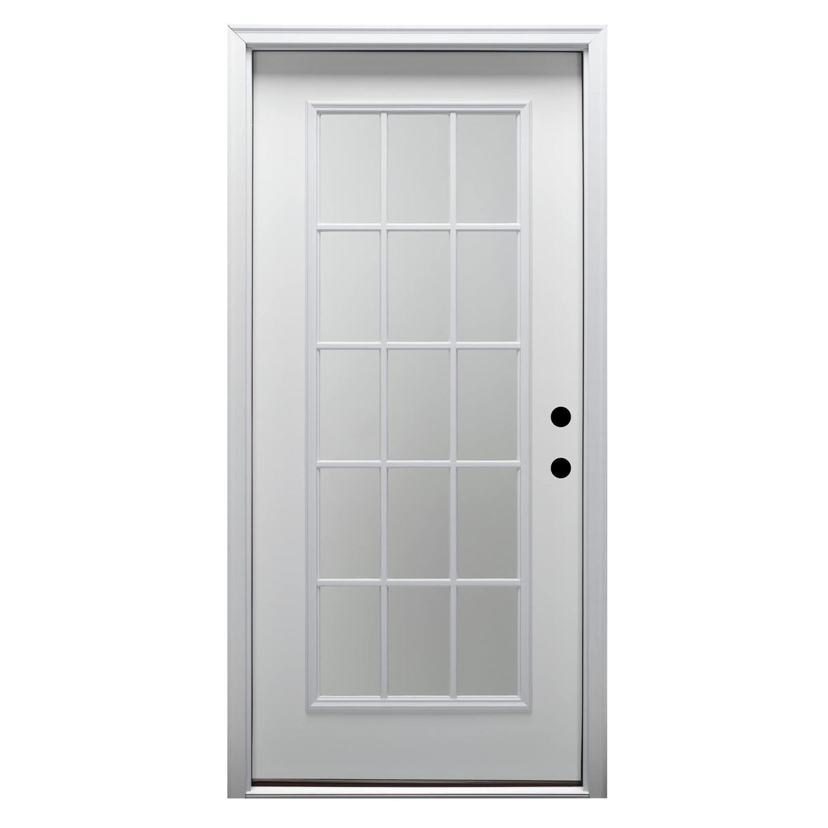 Steel Primed Left Hand In-Swing 15 Lite Clear Glass Front Door Y16982