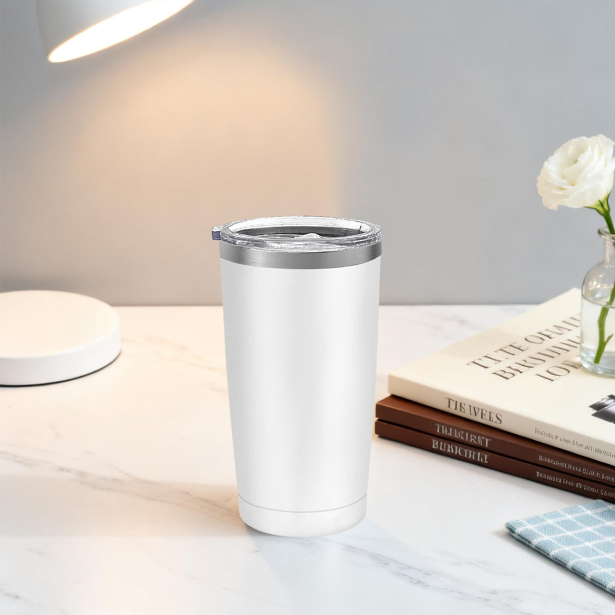 16 Pack Stainless Steel Insulated Tumbler 20oz White Z5369
