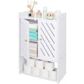 Wall Mounted 4-Tier White Bathroom Storage Cabinet with Door and Shelf Z4472