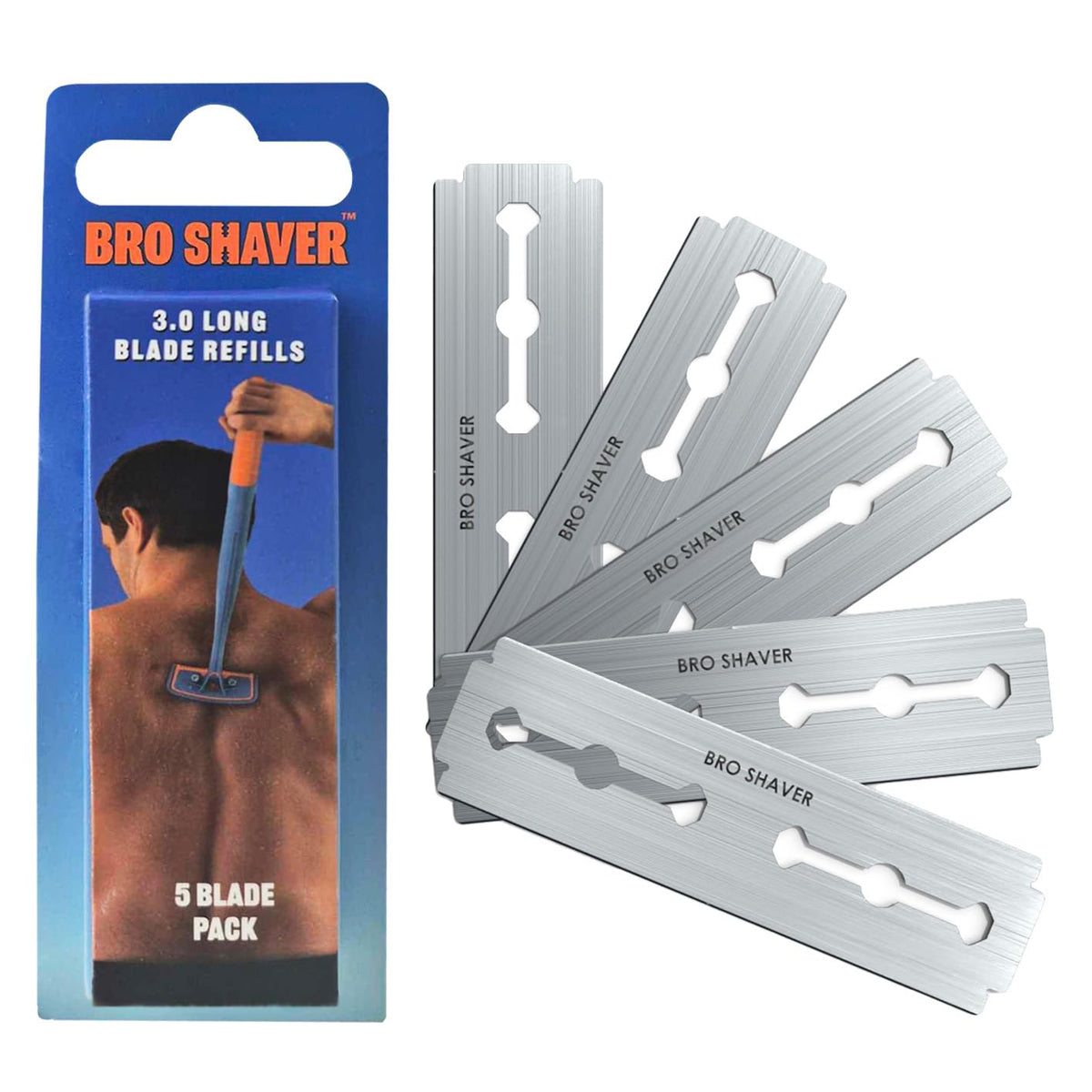 Double-Edge Back Hair Shaver Razor Blades K210605