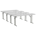 6 ft Plastic Folding Training Table 4-Pack X41938