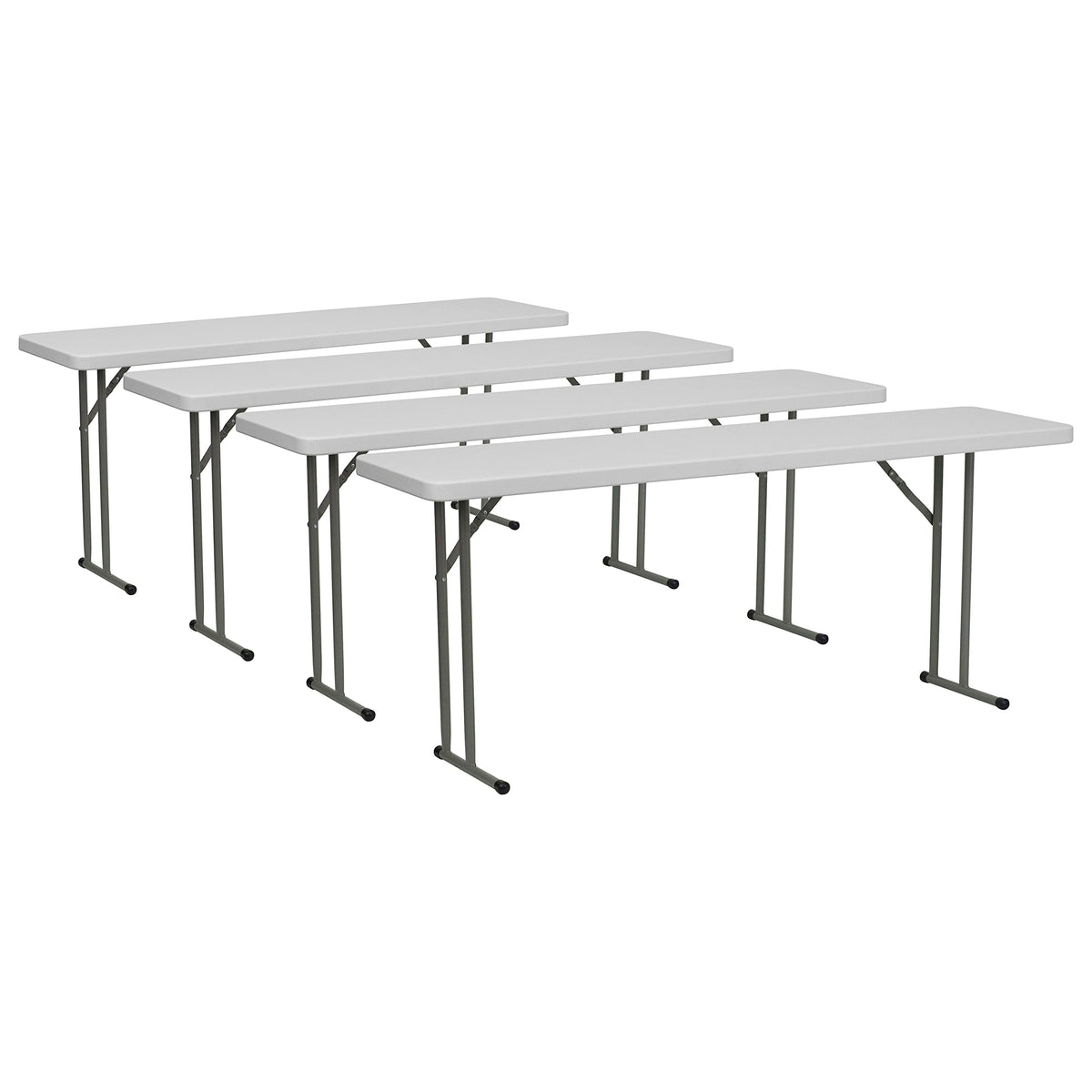 6 ft Plastic Folding Training Table 4-Pack X41938