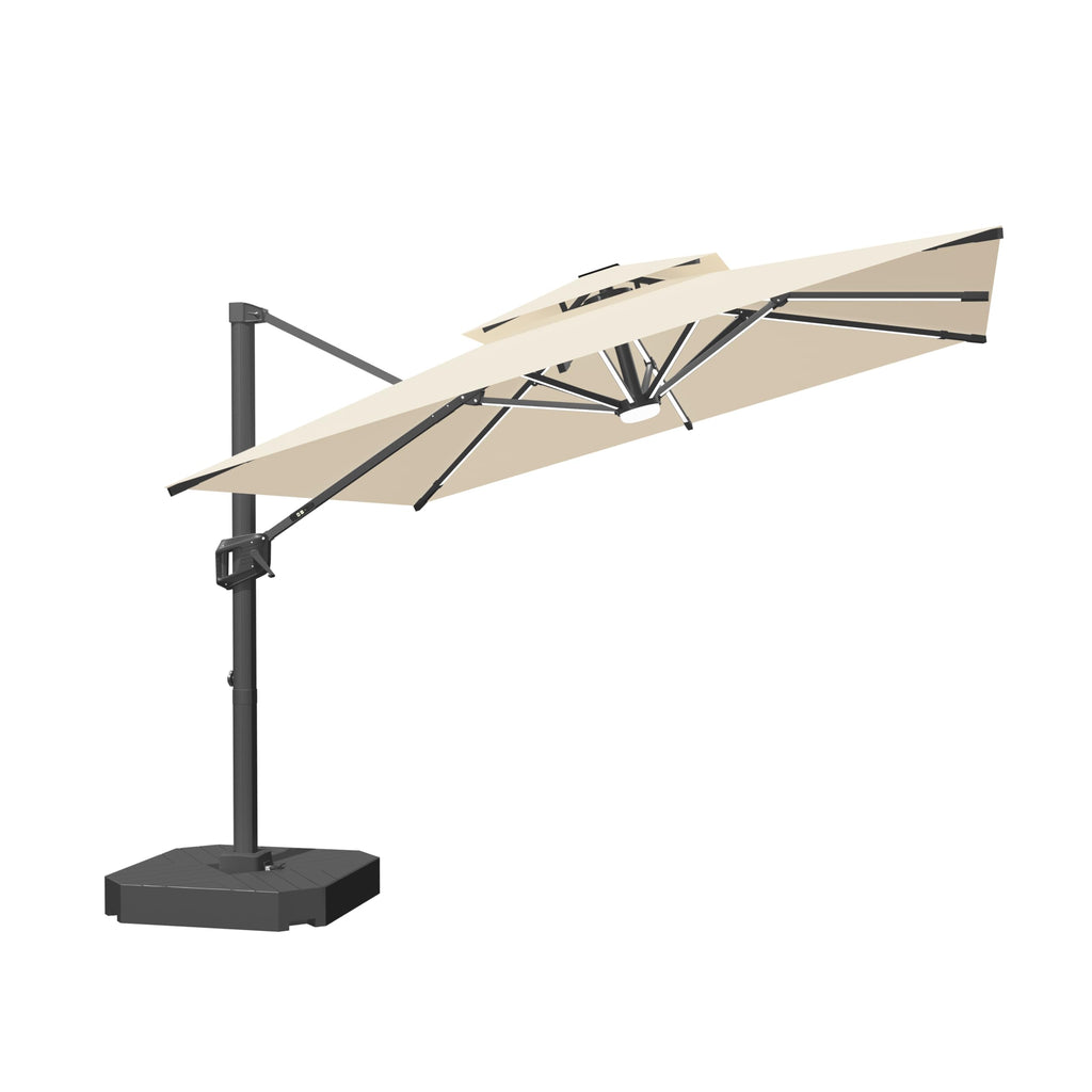 10' X 10' Cantilever Umbrella with LED Lights Z91460