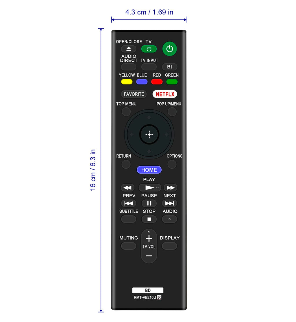 Replace Remote Control for Sony 4K Ultra HD Blu-ray Player D308191