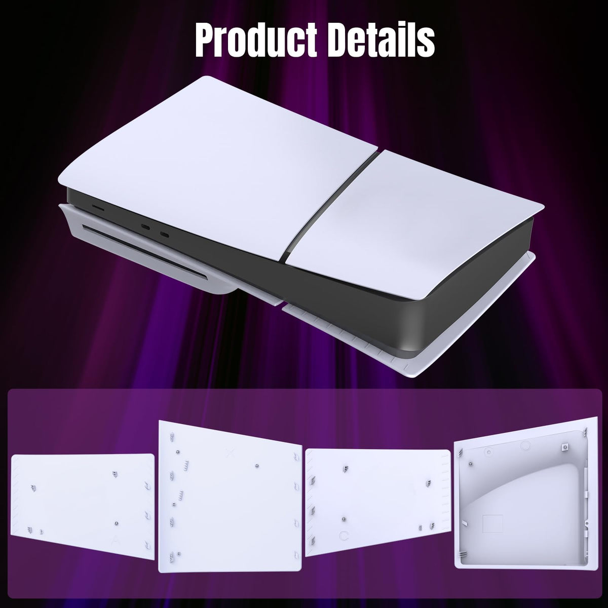 White PS5 Slim Disc Edition Face Plates M2616