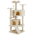 54-inch Cat Tree Tower with Scratching Posts C5837