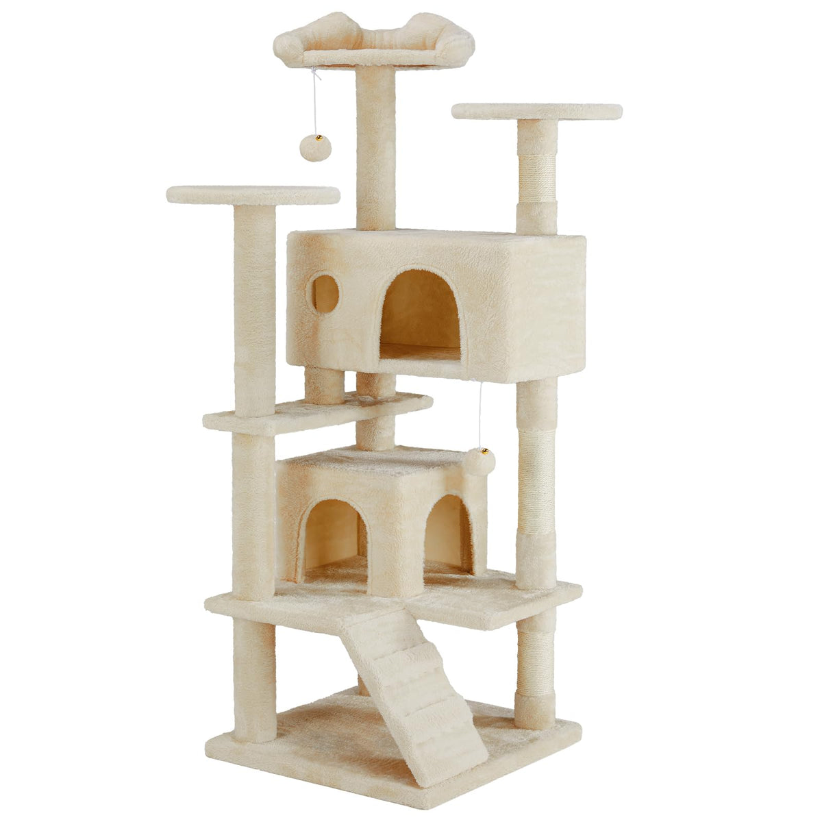 54-inch Cat Tree Tower with Scratching Posts C5837