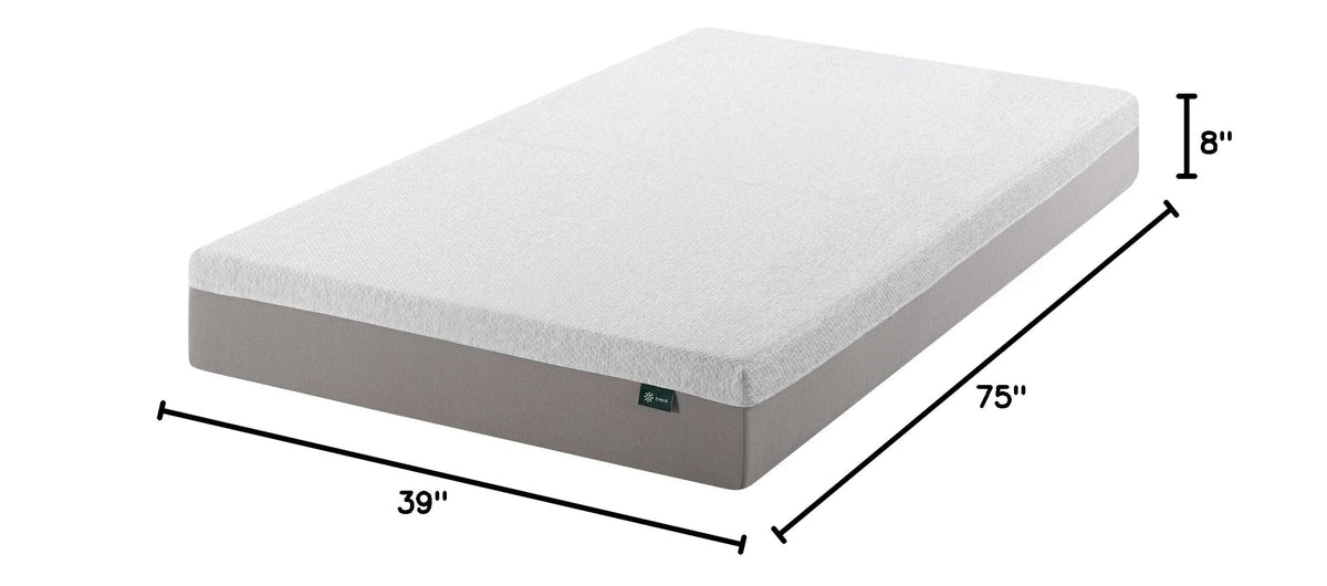 8 Inch Memory Foam Mattress, Twin, Medium Firm W395