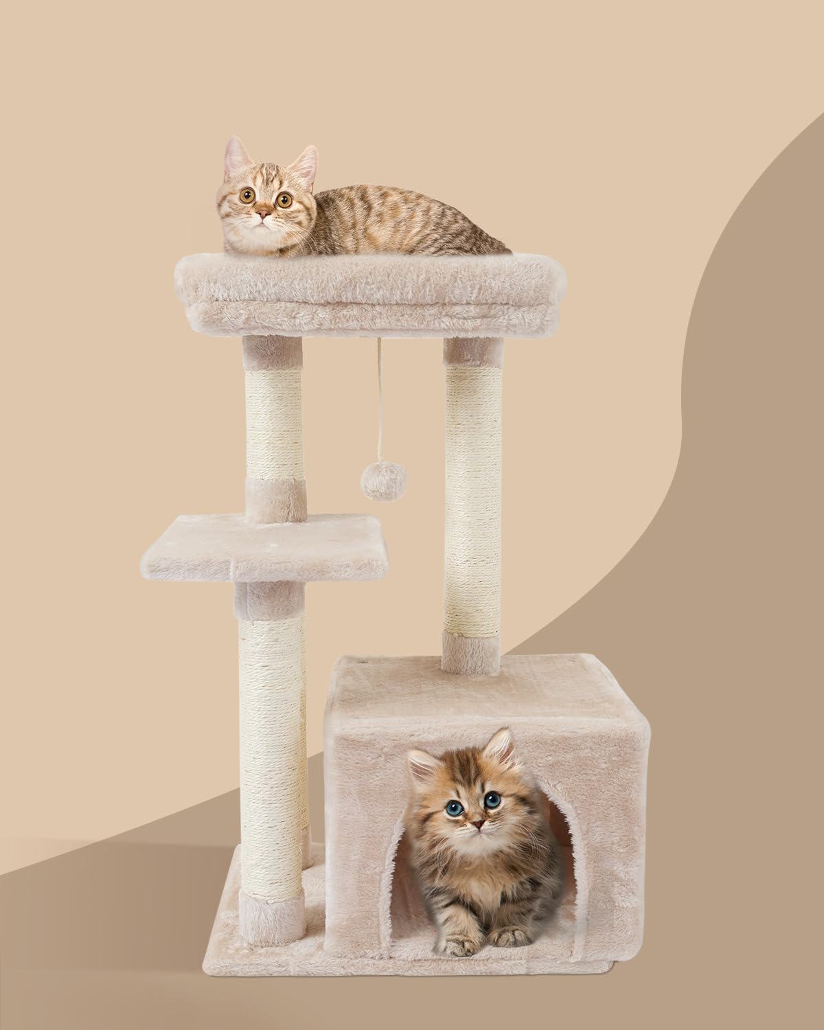 Cat Tree with Sisal Scratching Posts U44302