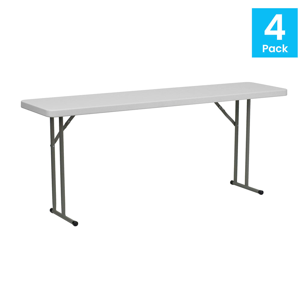 6 ft Plastic Folding Training Table 4-Pack X41938