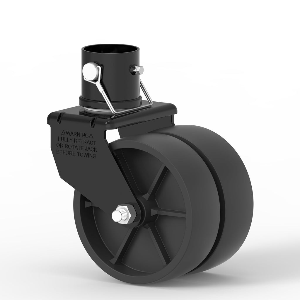 Dual 6" Trailer Jack Swivel Caster Wheel L388