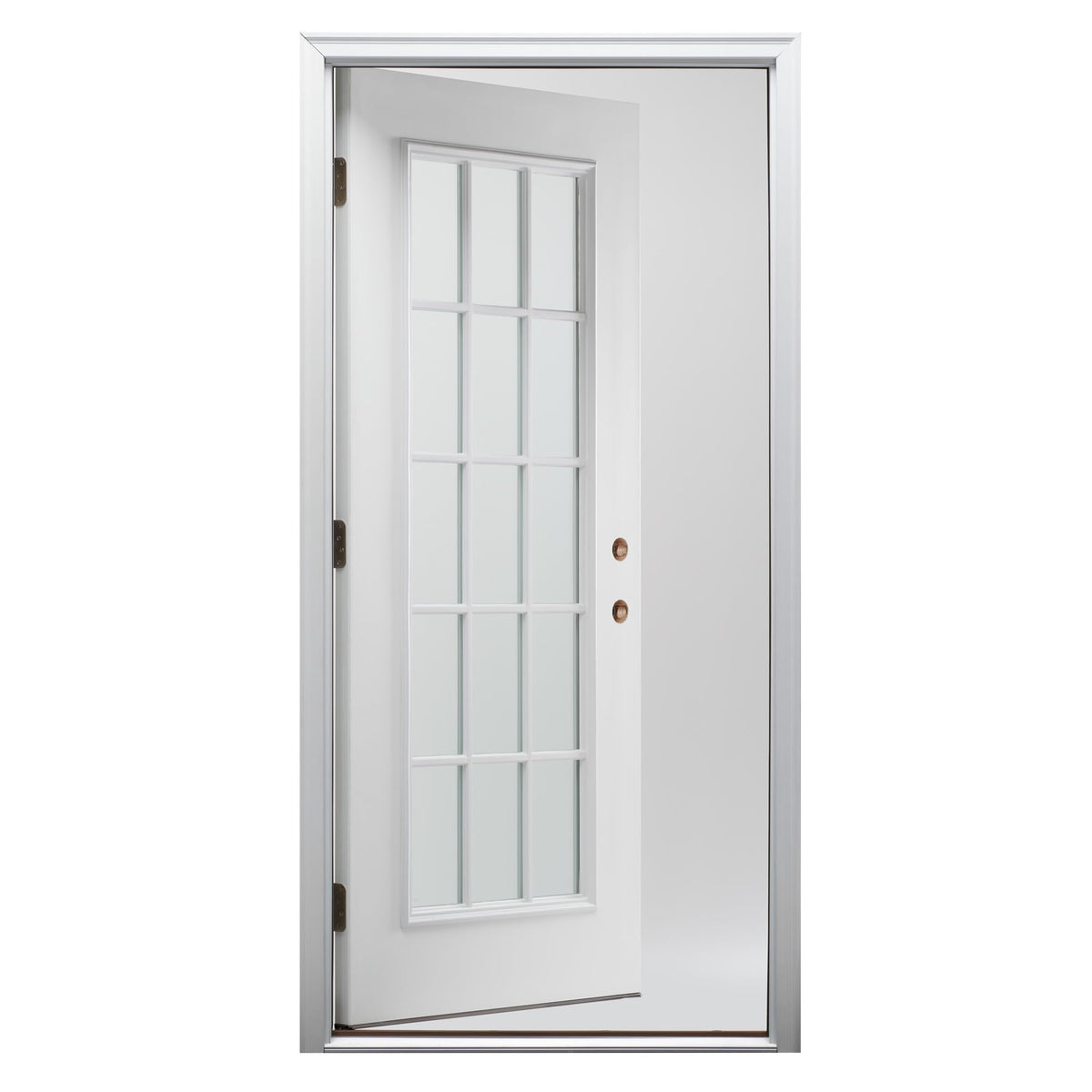 Steel Primed Left Hand In-Swing 15 Lite Clear Glass Front Door Y16982