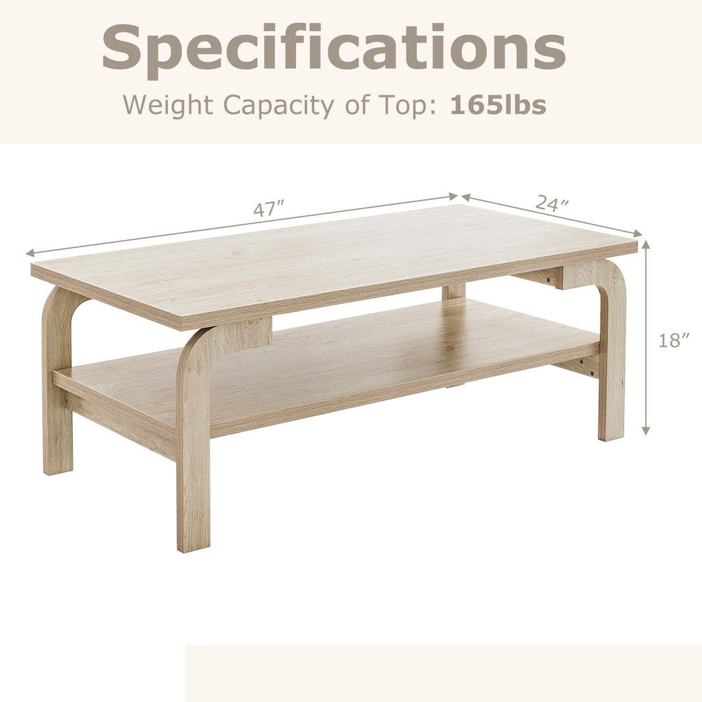2-Tier Coffee Table with Storage R869698