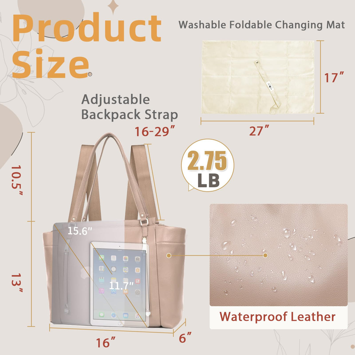 Diaper Bag Tote Z398