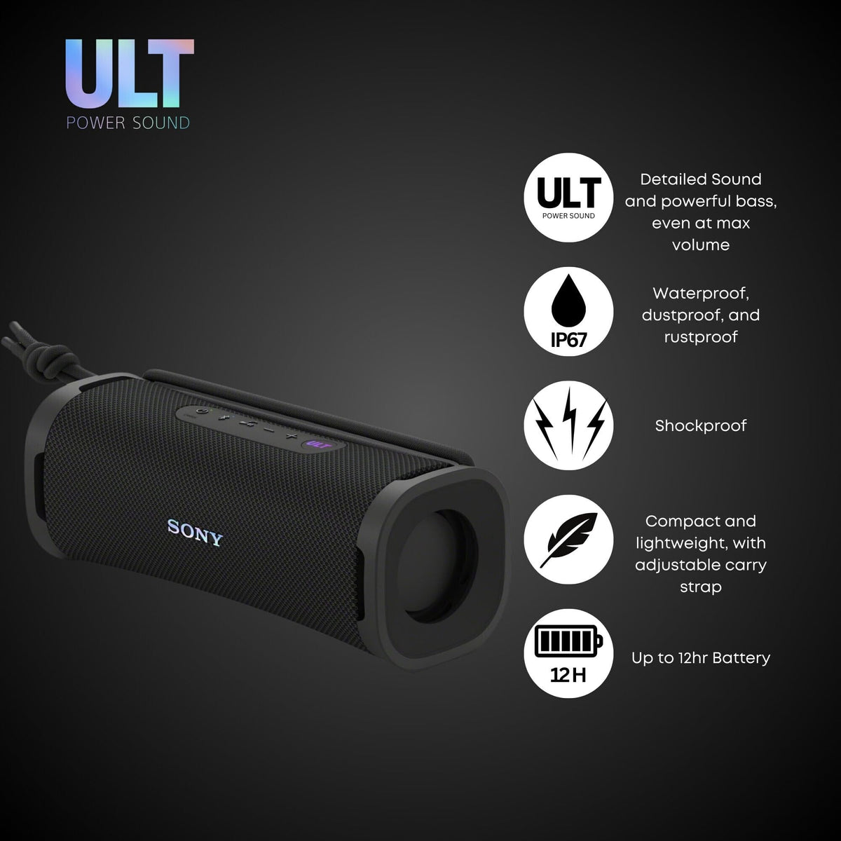 Black 2-Pack Portable Bluetooth Speaker E423