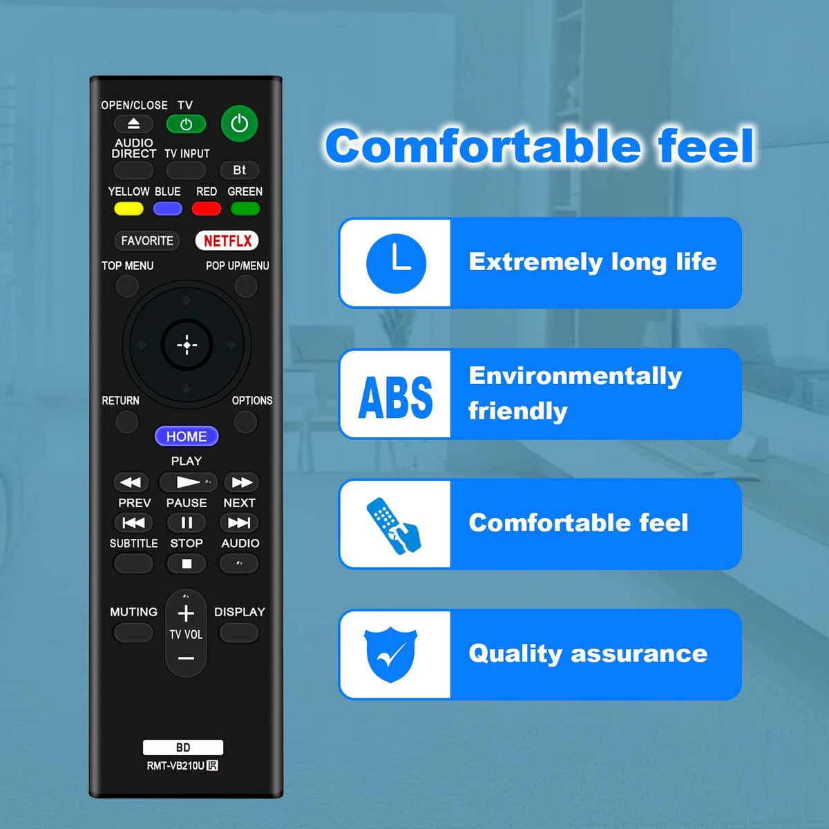 Replace Remote Control for Sony 4K Ultra HD Blu-ray Player D308191