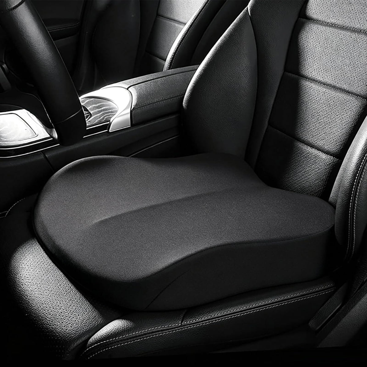 Black Memory Foam Wedge Seat Cushion S606423