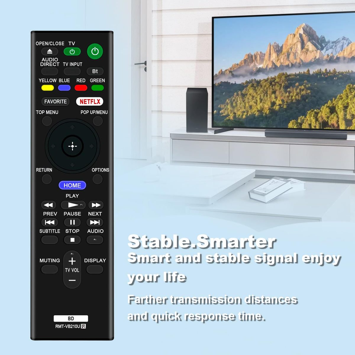 Replace Remote Control for Sony 4K Ultra HD Blu-ray Player D308191