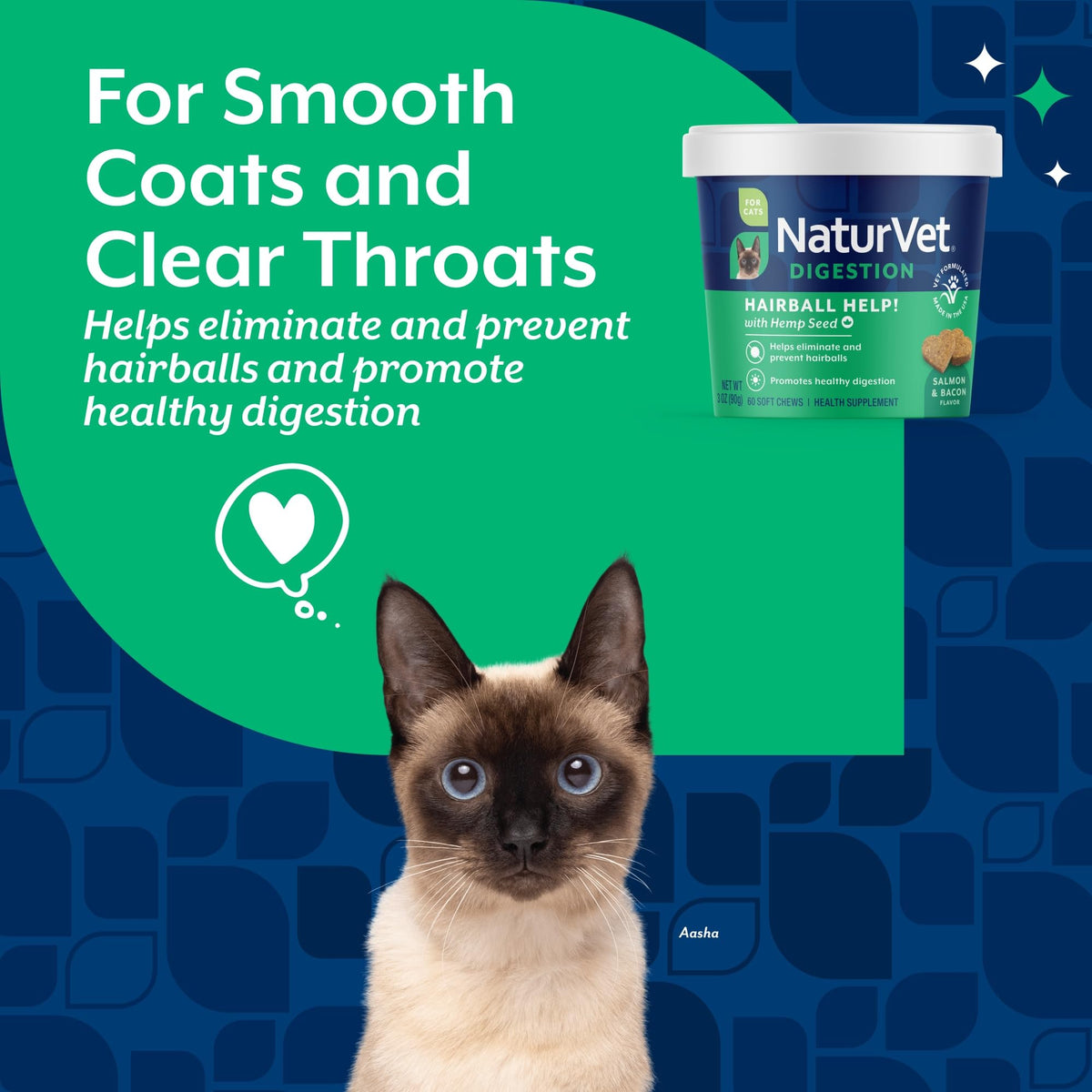 Hemp Hairball Aid Supplement for Cats 60 ct Soft Chews K152662