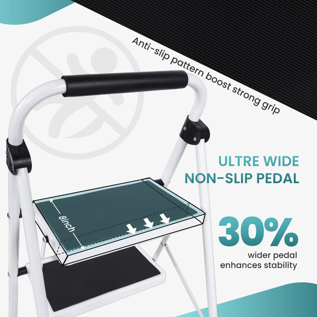 4 Step Foldable Step Stool with Anti-Slip Pedal J996