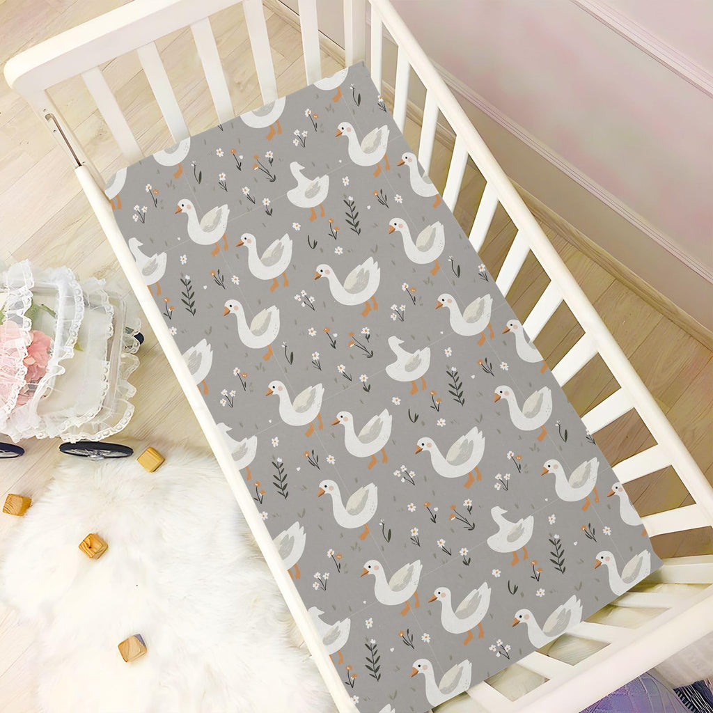 Soft Breathable Microfiber Crib Sheet Fits Standard Size Crib Mattress D6475